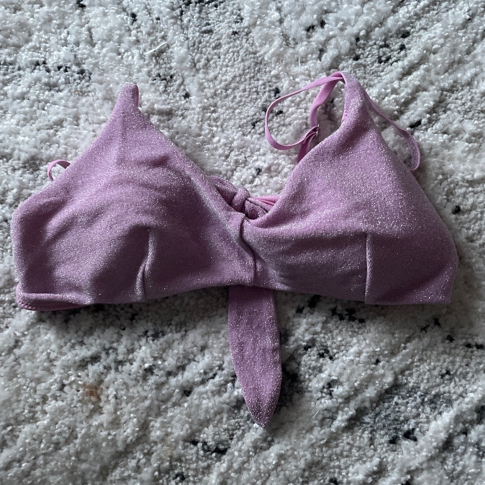 Pink sparkly bikini top